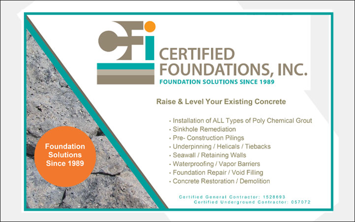 CERTIFIED FOUNDATIONS, INC.